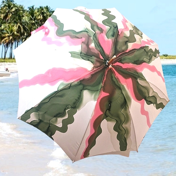 Handpainted signed SILK Original signed one of a kind Parasol/Umbrella - Picture 3 of 16